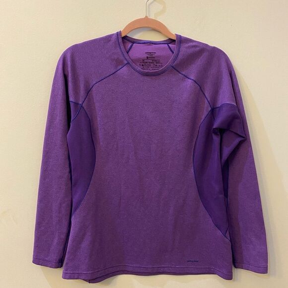 Patagonia Purple Capilene 3 Long Sleeve Shirts Women Size M - Picture 1 of 5